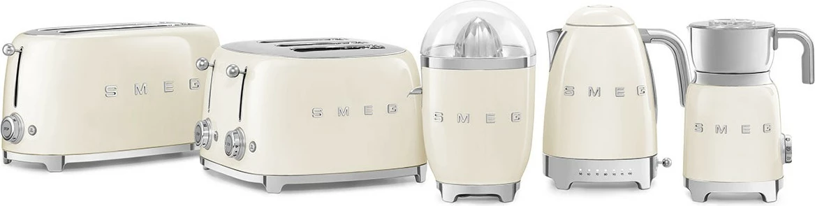 Toaster SMEG TSF03CREU, 4 feta, 2000W, krem