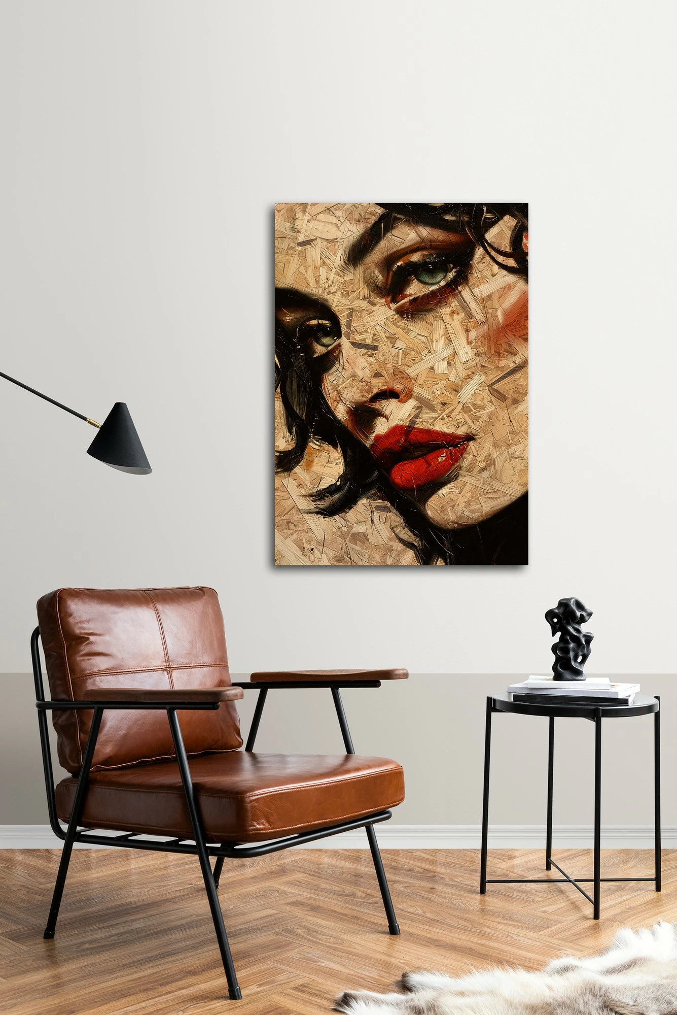 Pikturë dekorative me kornizë MDF, Wallity, Huhu313, shumëngjyrëshe, 70x100cm