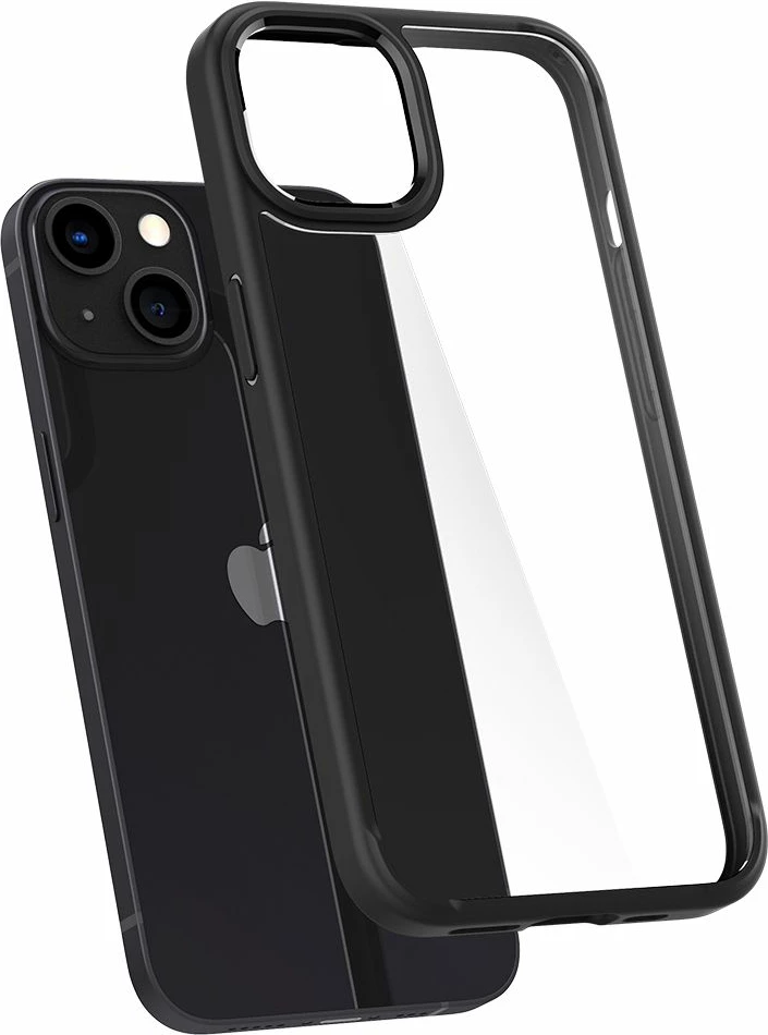 Mbështjellës celulari, Spigen Ultra Hybrid për iPhone 13, TPU + polikarbonat, standard MIL-STD 810G, i hollë, Matte Black