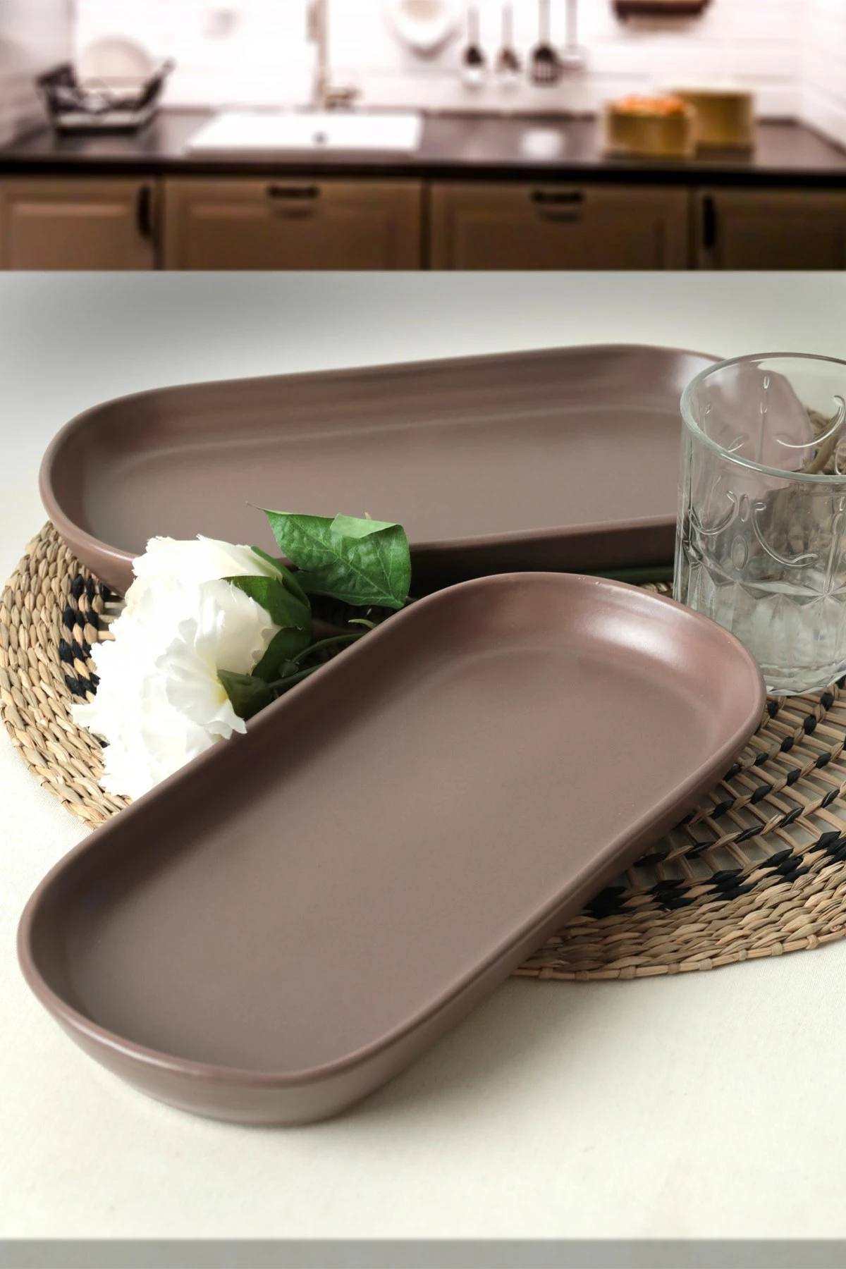 Set pjatash servirëse (2 copë), Hermia Concept, taupe, ST080102F958A000000MAKYK00