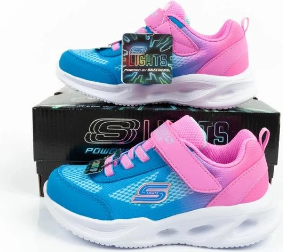 Atlete për fëmijë Skechers, blu-rozë