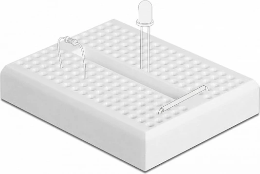 Mini breadboard eksperimentues DeLOCK, 170 kontakte, e bardhë