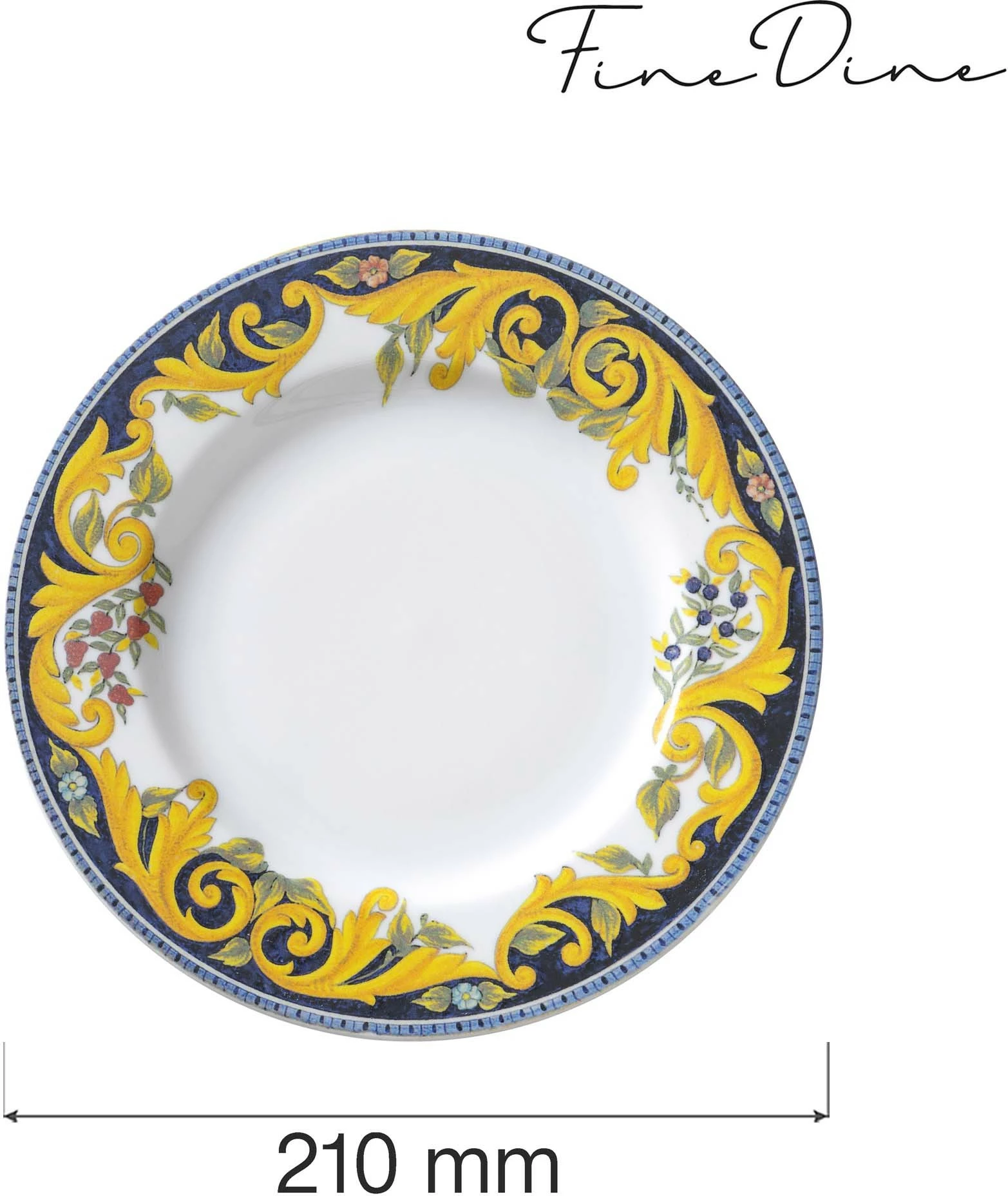 Pjatë e sheshtë Fine Dine Tuscany 779521 Ø210 mm, set 6 copë