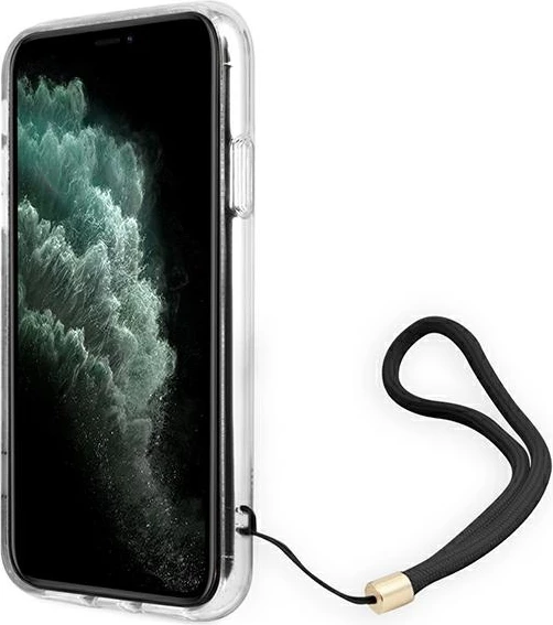 Mbështjellës Guess GUOHCN61H4STW për iPhone 11, 4G Print Strap, Kafe