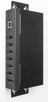 Hub USB DeLOCK 60687, USB 2.0 Type-B në 7x USB 2.0 Type-A, 480 Mbit/s, 1.8 m, metal, i zi