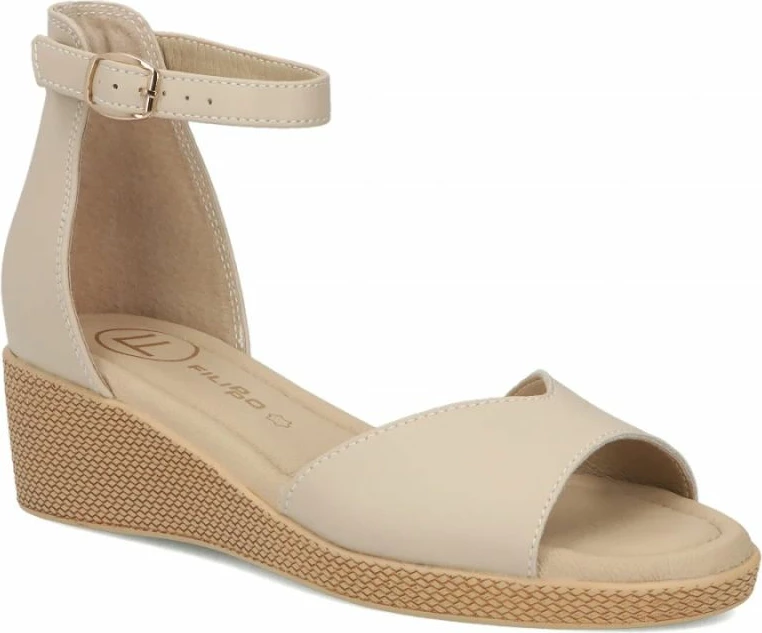 Sandale me platformë Filippo DS7635, bezhë