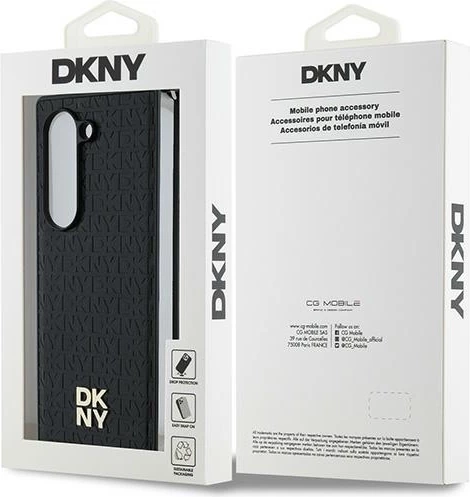 Mbështjellës DKNY Repeat Pattern Stack Logo për Samsung Galaxy Z Fold6, i zi