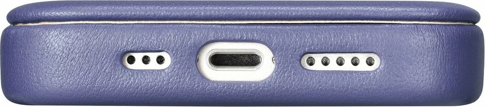 Mbështjellës iCarer CE Premium lëkurë folio për iPhone 14 Pro, MagSafe, vjollcë e lehtë