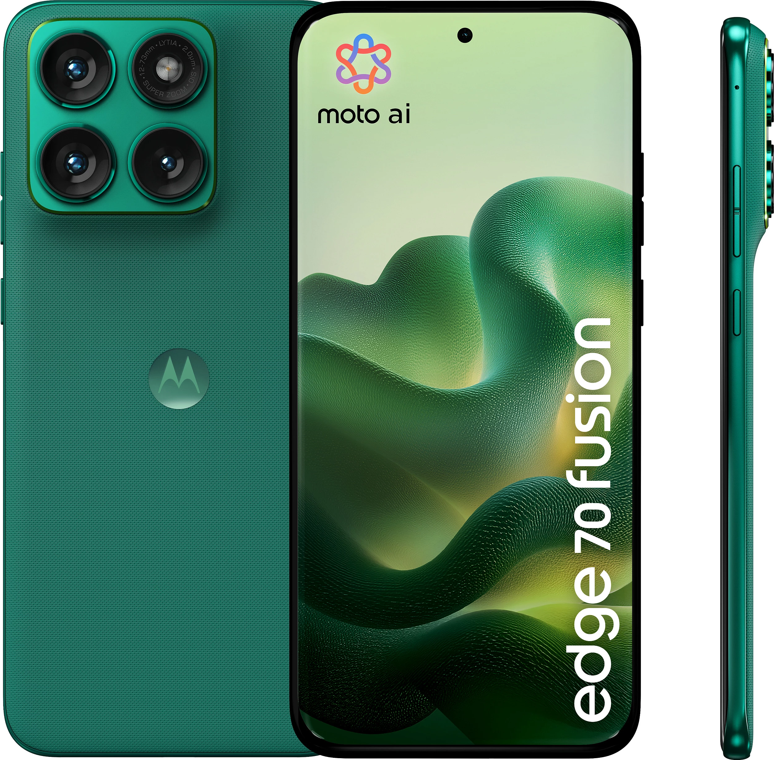 Celular Motorola edge 70 fusion, 8GB RAM, 256GB, 6.78" AMOLED, 50MP, i gjelbër