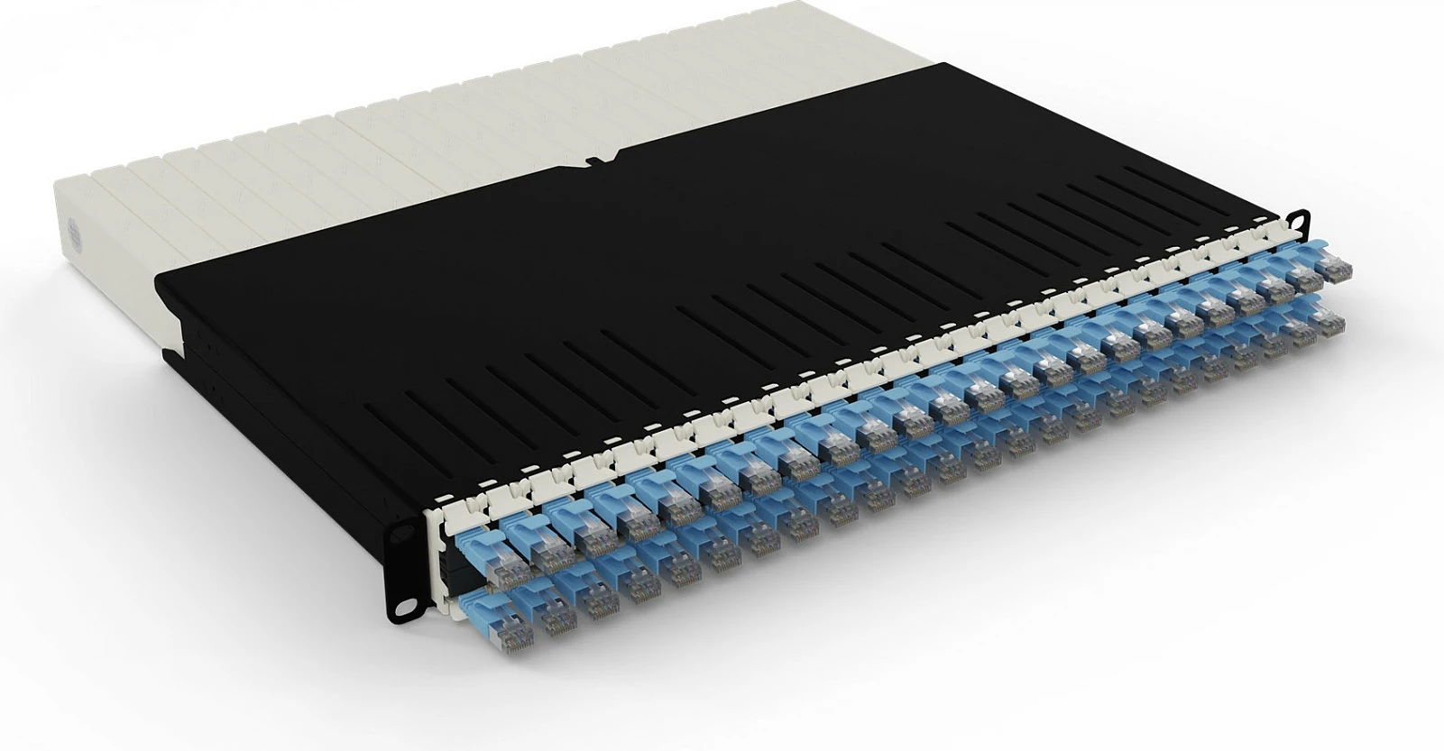 Sistem menaxhimi kabllosh rrjeti PATCHBOX patchbox.one 8RU Cat6a U/FTP (STP) 0.8m, blu