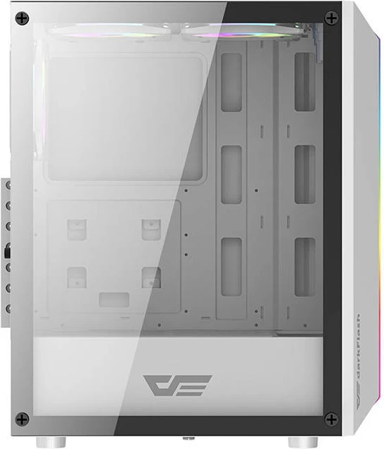Kasë Darkflash DK151, Middle Tower, 3 ventilatorë RGB, e bardhë