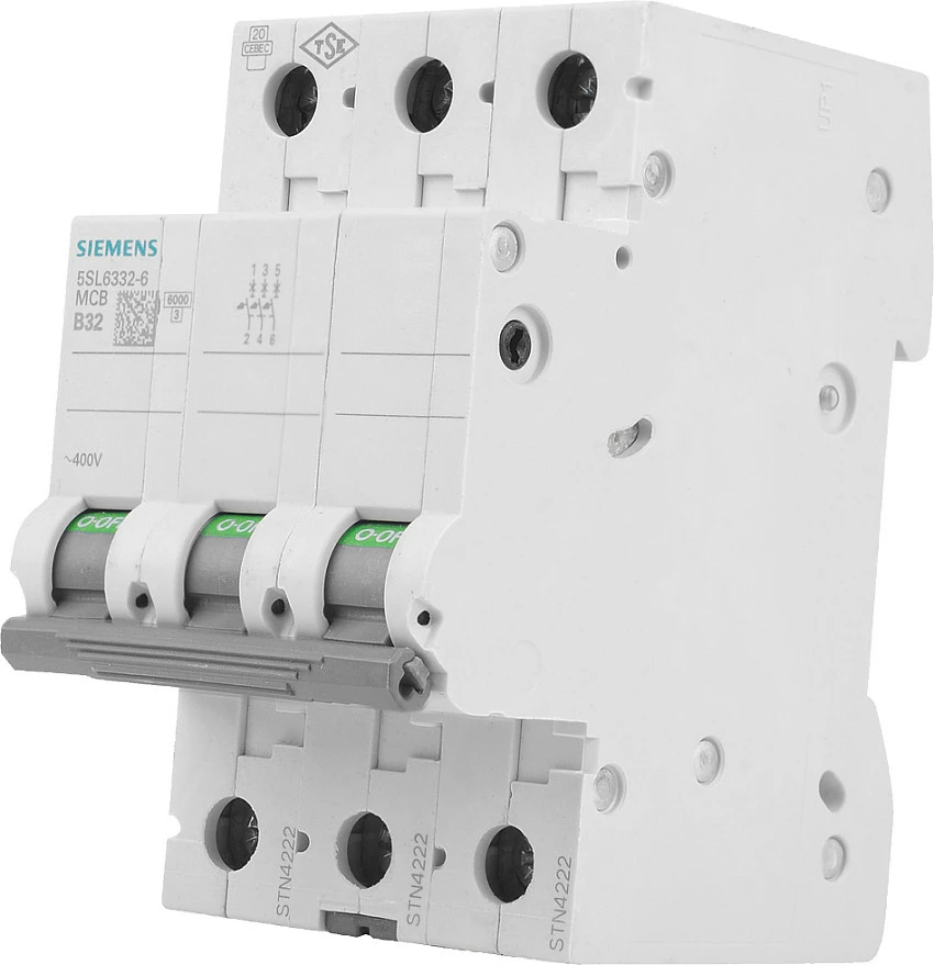 Automat Siemens 5SL63326, B 32A, 3P, 400V, 6kA, Gri