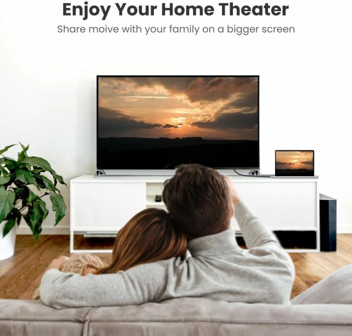 kabl HDMI UGREEN 80602 HDMI 2.1, 3m, 8K@60Hz / 4K@120Hz, 48Gbps, eARC, HDR, me kuti, e zezë