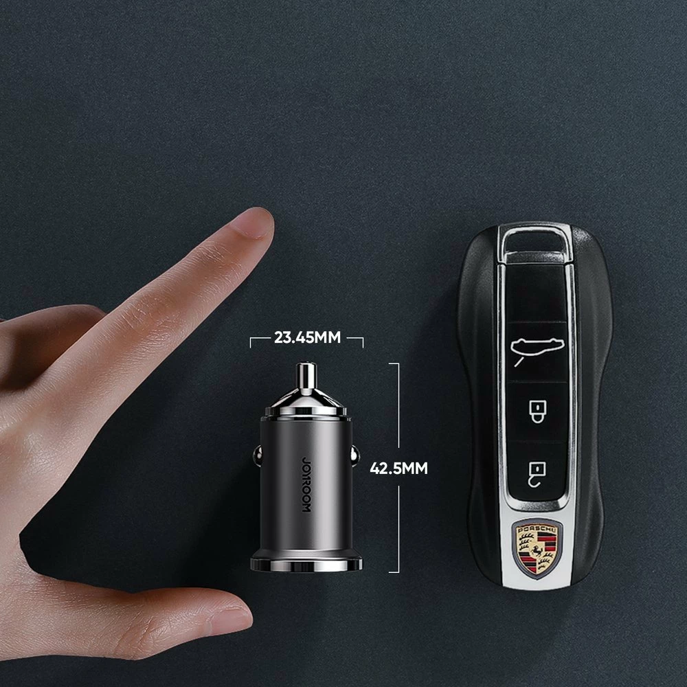Karikues veture Joyroom C-A35, 45 W, 2 porta USB/USB-C, Gri