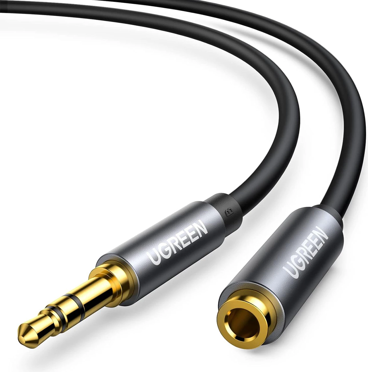 Kabllo audio zgjatues Ugreen AV118 10592, mini jack 3.5 mm mashkull/femër, 1m, argjendtë