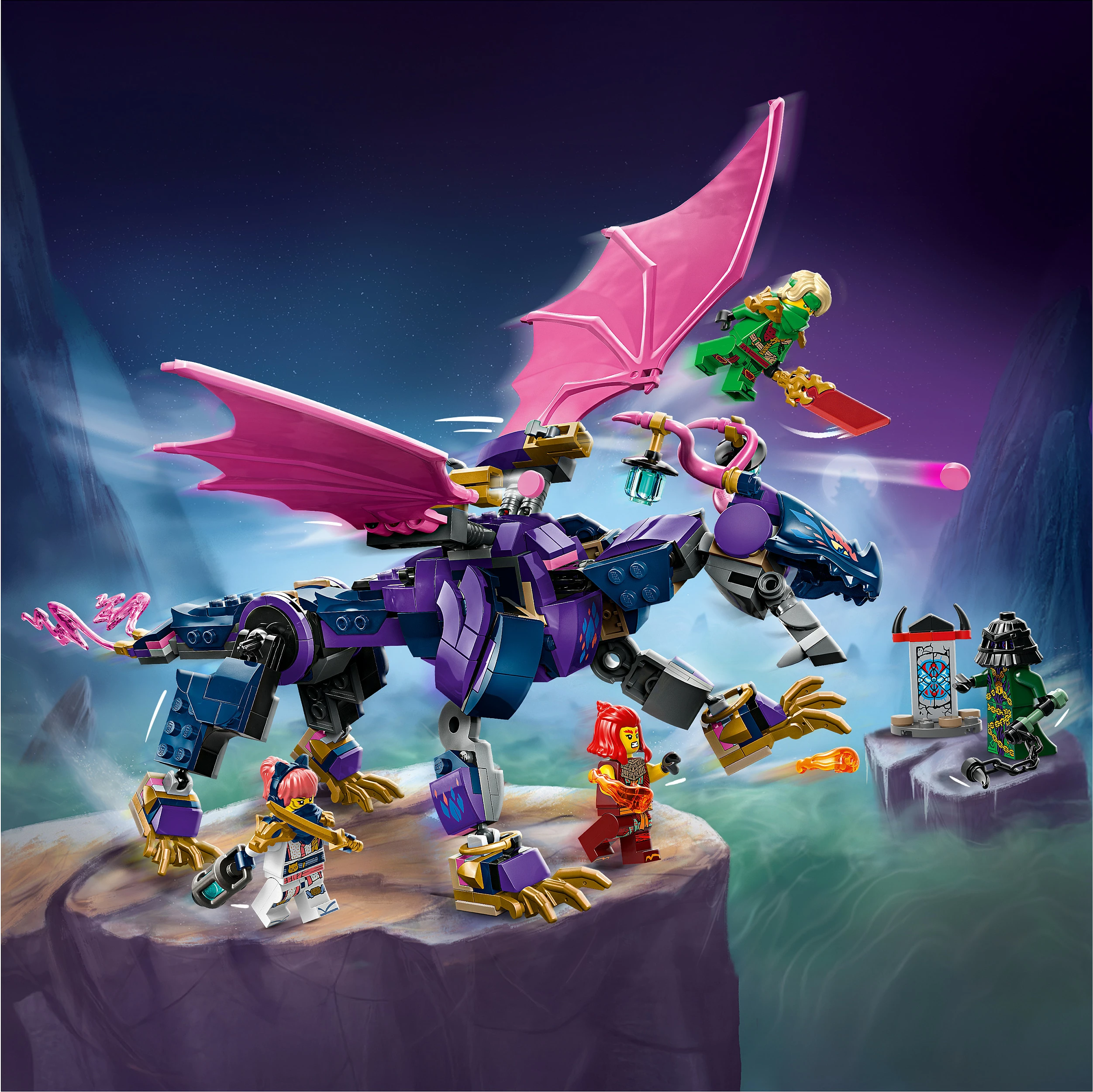 Set ndërtimi LEGO NINJAGO 71842 Rontu Master Dragon, 381 copë, 7+, shumëngjyrësh