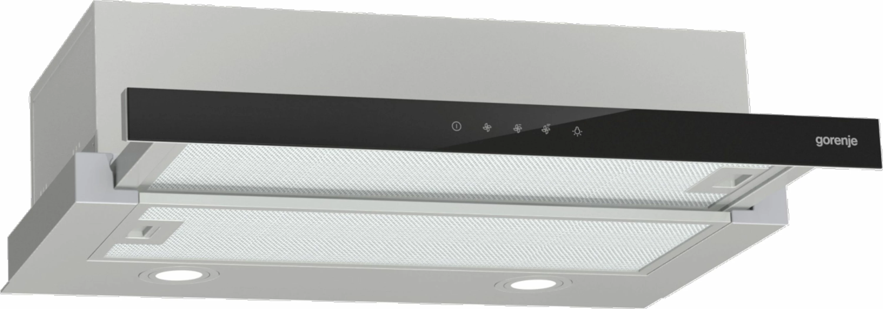 Aspirator kuzhine teleskopik Gorenje TH64E3SGB 60 cm 350 m³/h, argjendtë