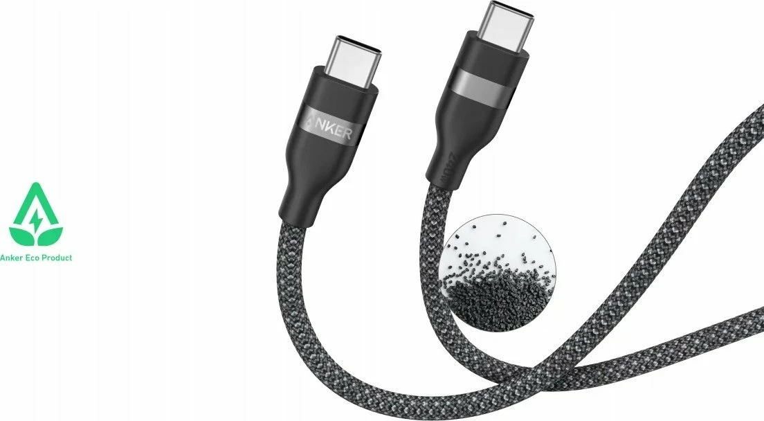 Kabllo USB-C në USB-C Anker A82E2H11 240W PD 0.9m, e zezë