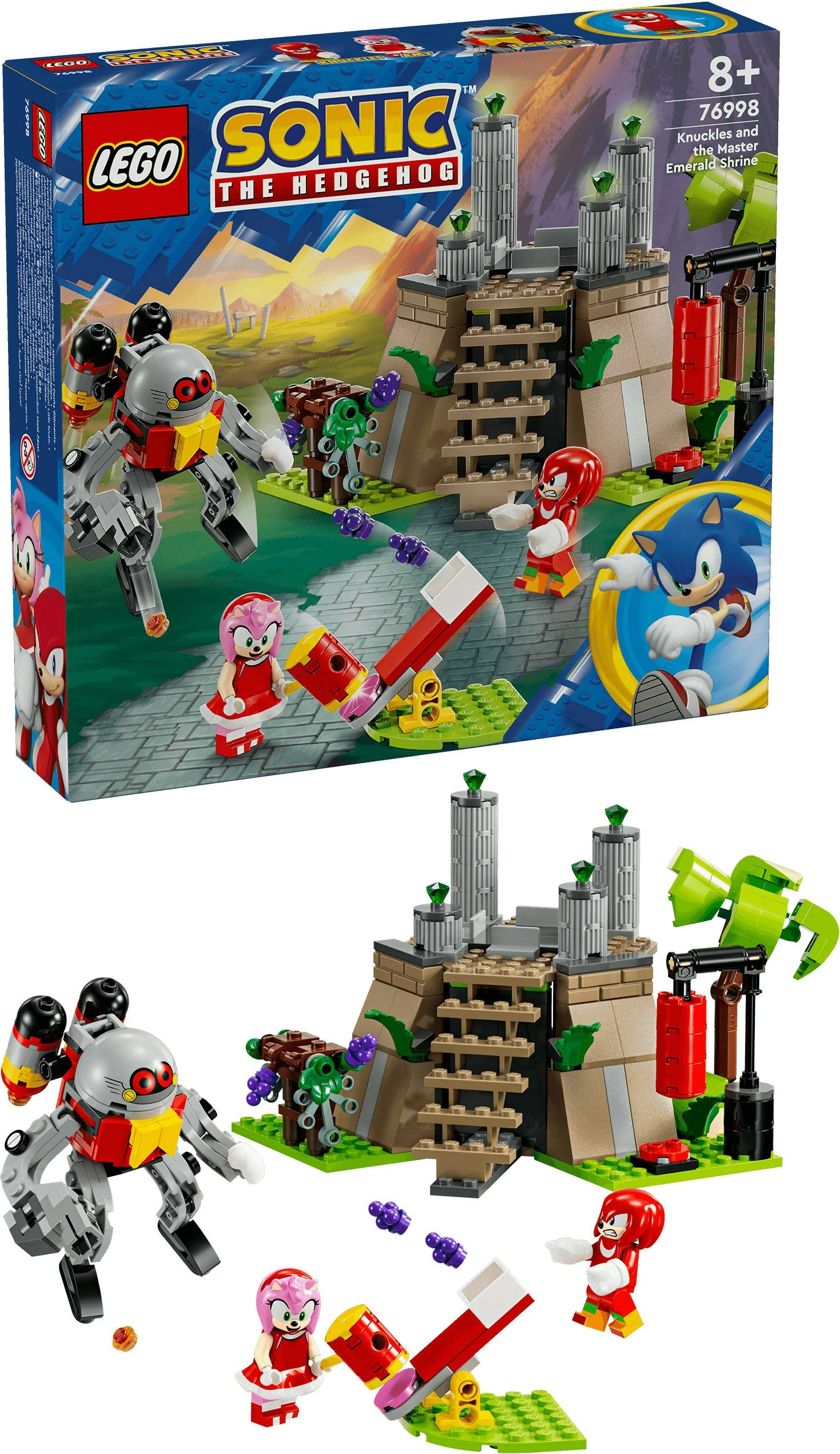 Set ndërtimi LEGO Sonic the Hedgehog 76998 Knuckles dhe Master Emerald, 325 pjesë, multikolor