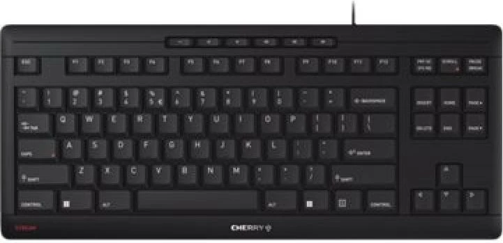Tastierë Cherry STREAM KEYBOARD TKL JK-8600DE-2 (JK8600DE2) USB QWERTZ, e zezë