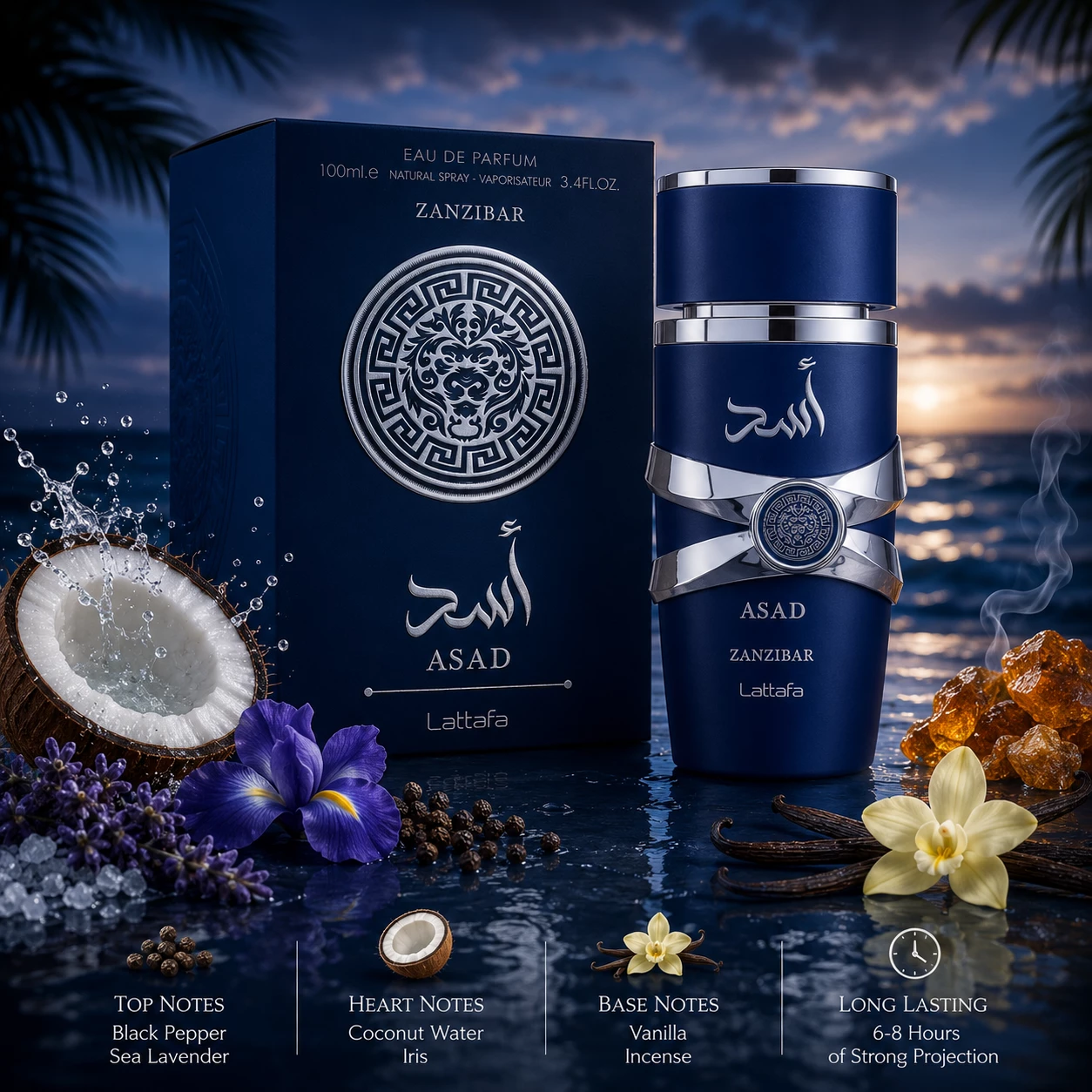 LattafaAsad Zanzibar –  Eau de Parfum 100 ml