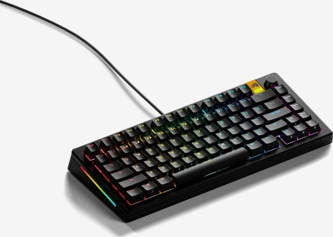 Tastierë mekanike gaming Glorious GMMK 3 HE 75% (82 taste) Fox HE Hall Effect, RGB, ANSI US, USB, e zezë, prebuilt