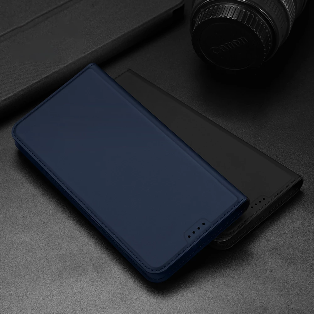 Mbështjellës Dux Ducis Skin Pro për Realme 10 Pro, me kapak, xhep kartelash dhe funksion standi, Blu