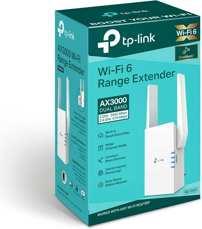 Përsëritës WiFi TP-LINK RE705X AX3000, i bardhë