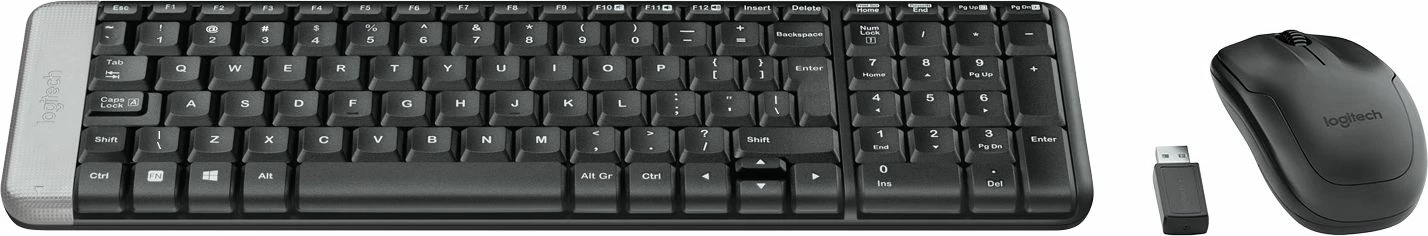Set tastierë + Maus wireless Logitech MK220 (920-003168), layout EN, USB receiver, e zezë