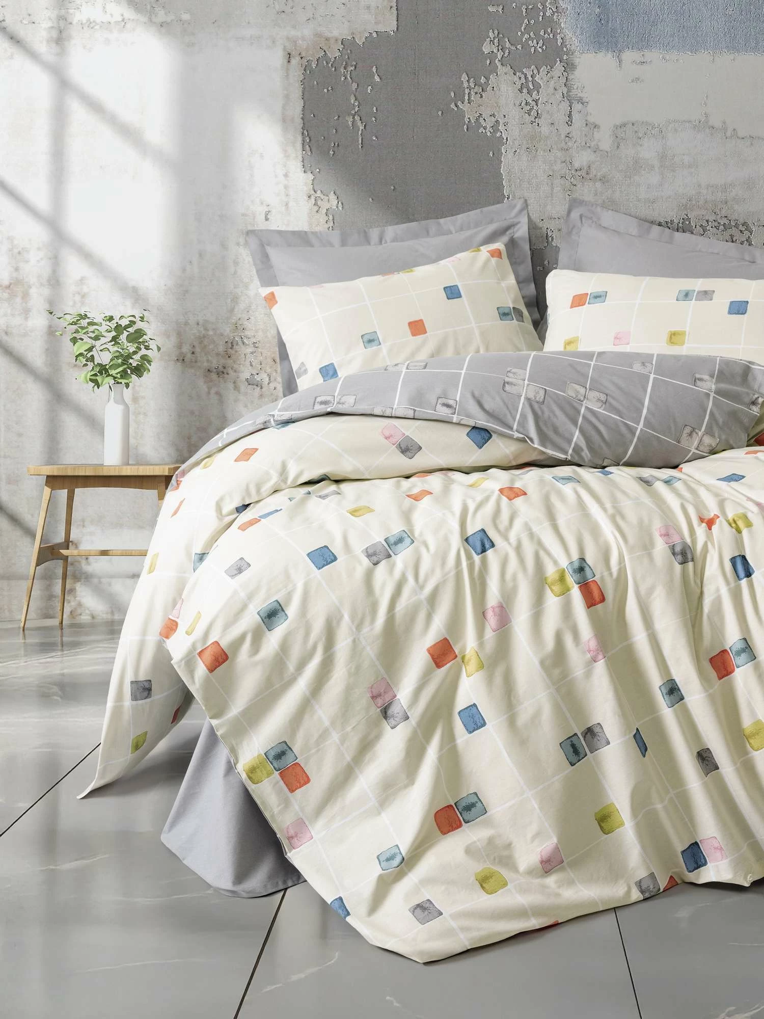 Set mbulesë për jorgan Super King, ngjyrë gri, L'Essentiel Linge de Maison, Evo