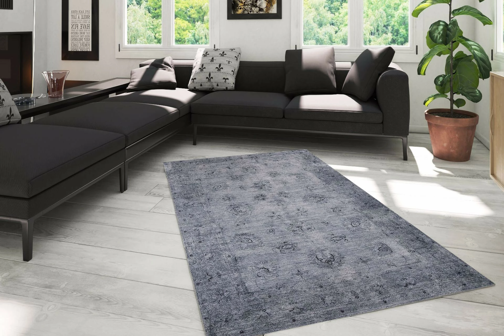 Qilim Conceptum Hypnose Dorian Chenille, 210x310 cm, gri