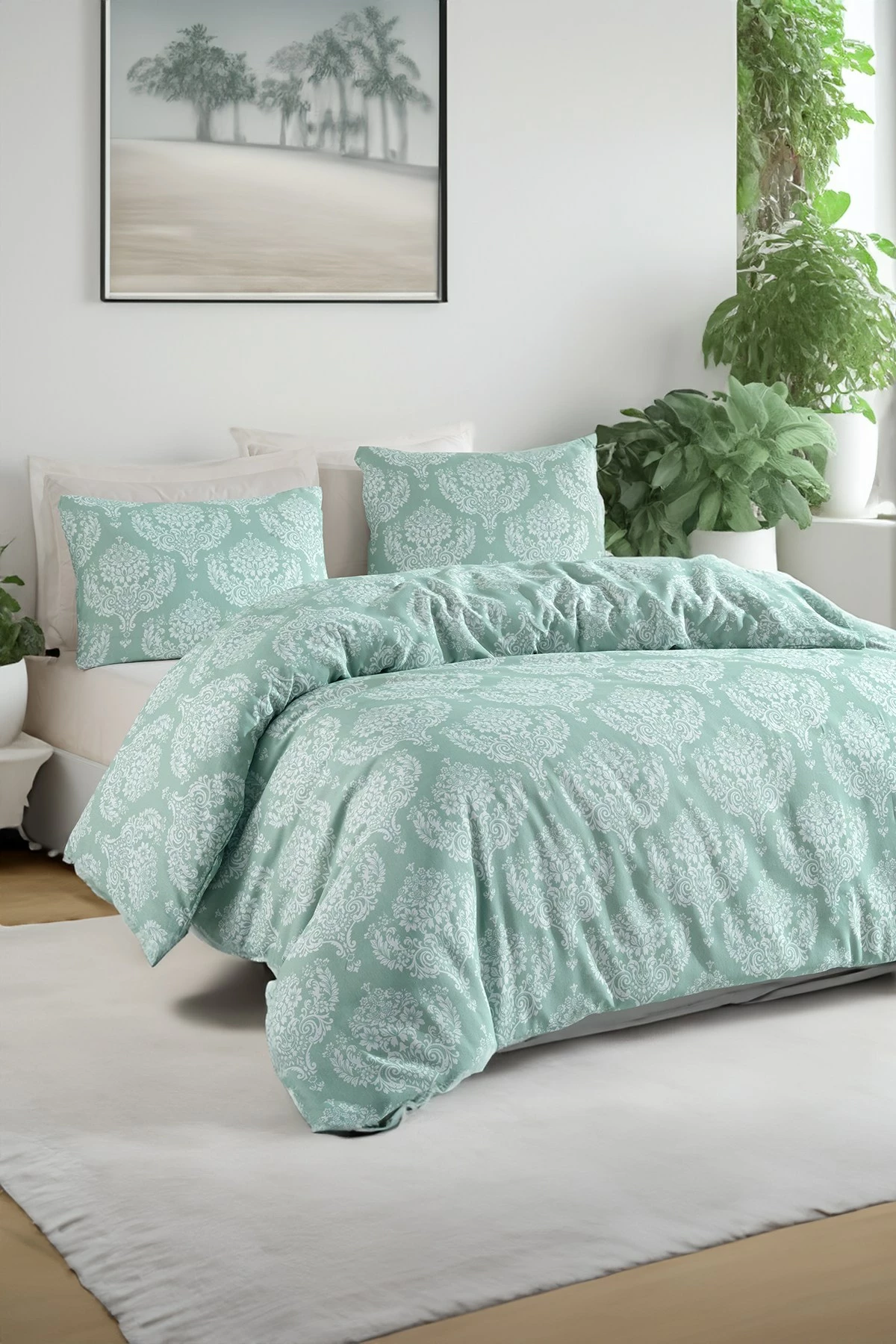 Set mbulesë për jorgan Super King, ngjyrë jeshile ujore, L'Essentiel Linge de Maison