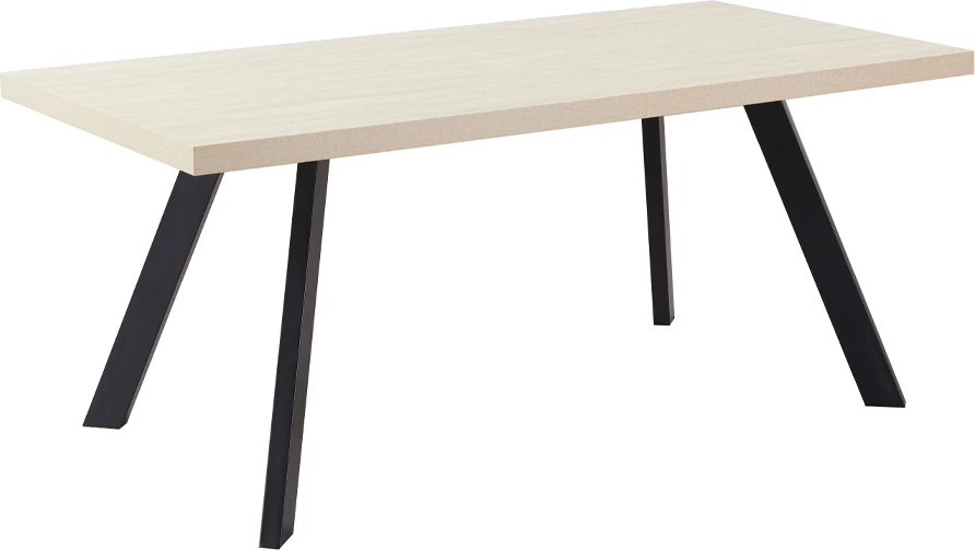 Tavolinë Lithos, ngjyrë bezhë e zezë, 180x90x76cm