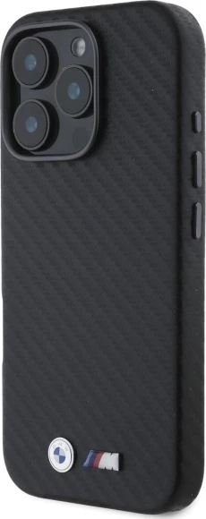 Mbështjellës BMW Carbon Wrapped Metal për iPhone 16 Pro Max, i zi