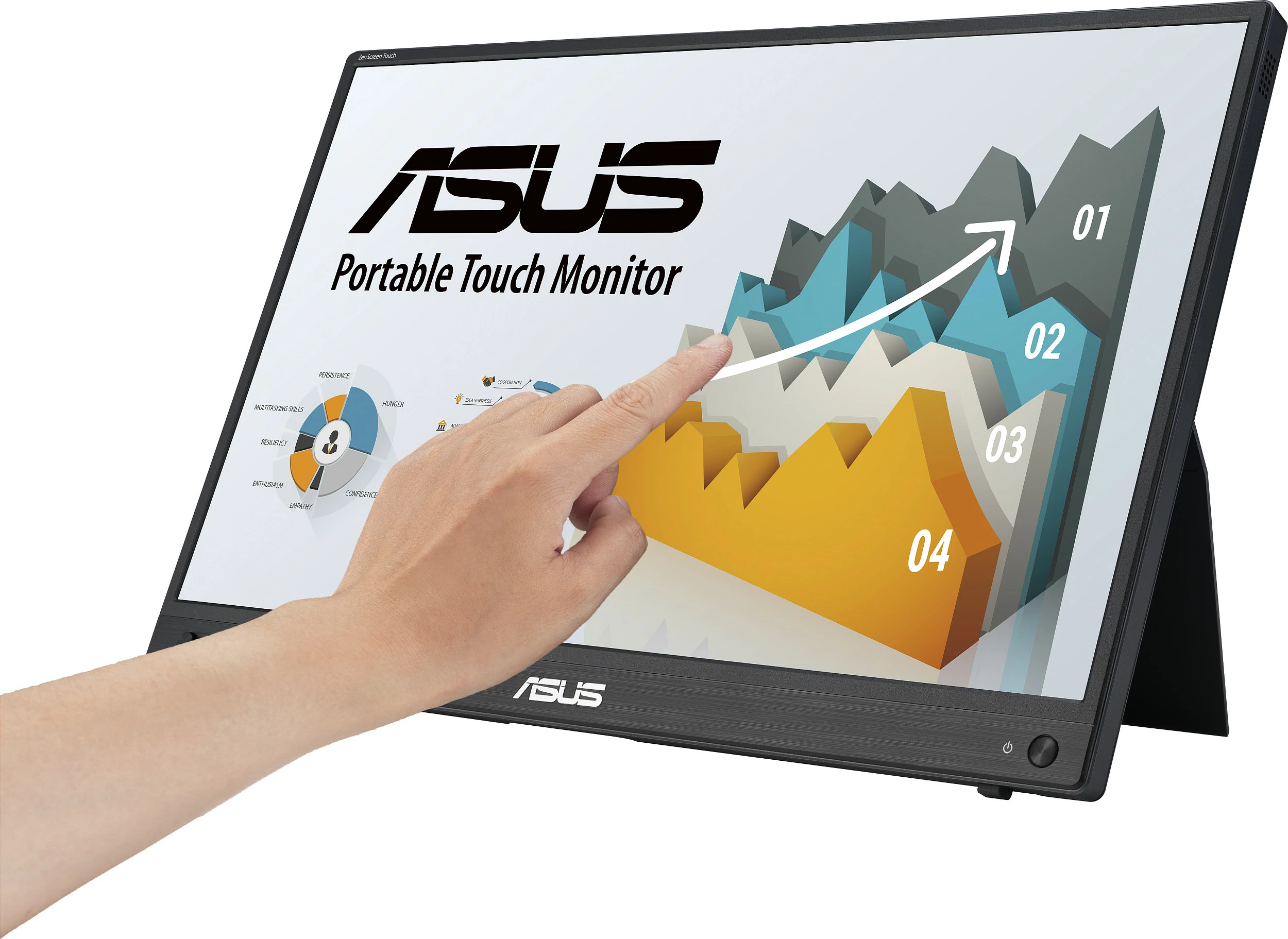 Monitor portativ ASUS ZenScreen MB16AHT, 15.6", Full HD, i zi