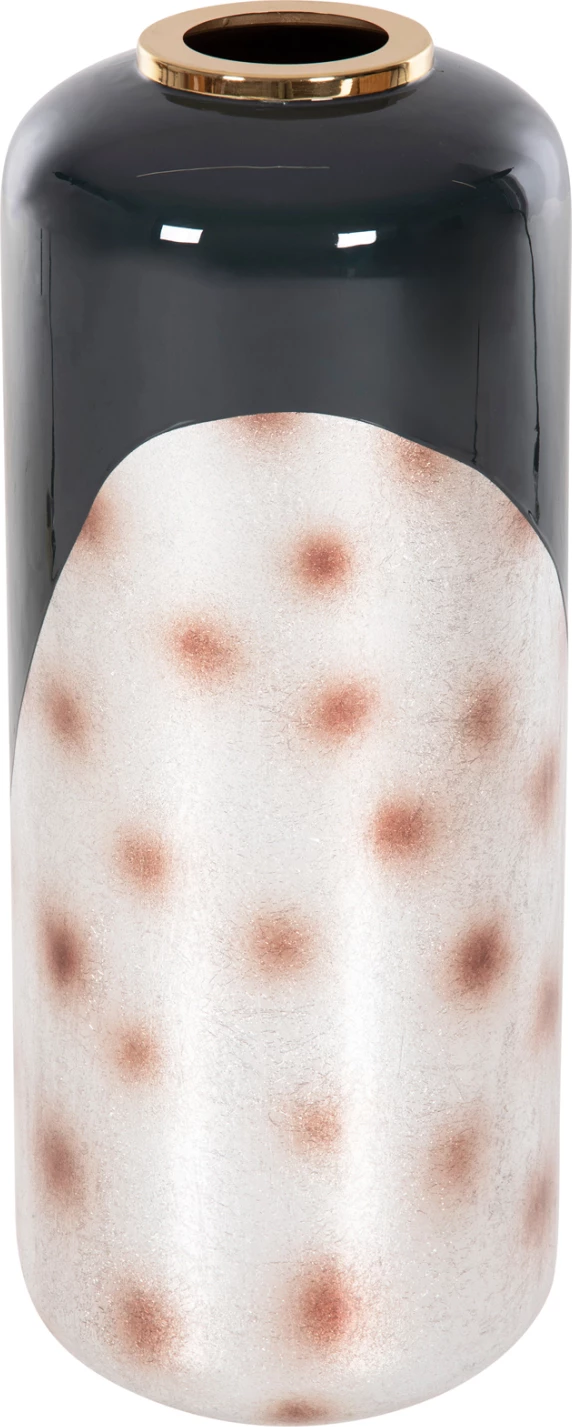 Vazo dekorative për dysheme RAKSASA FH4231.05 metalike, ngjyrë blu antracit-argjendi, Φ30x80H cm