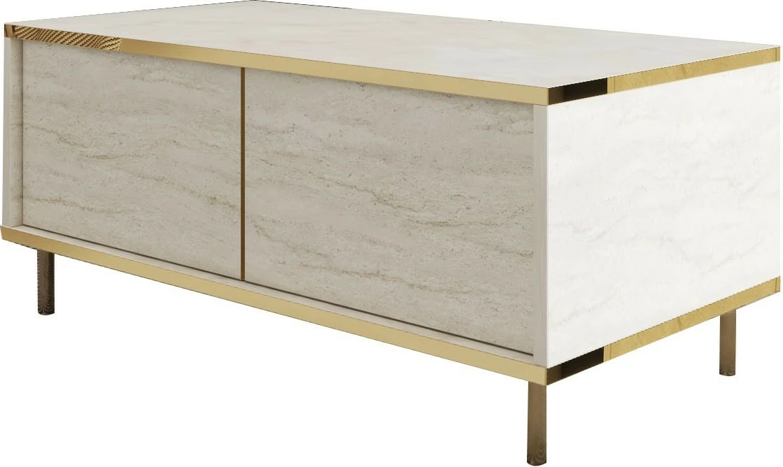 Tavolinë kafeje Skye Decor, ngjyrë travertine, imitim mermeri, 90x45x40cm