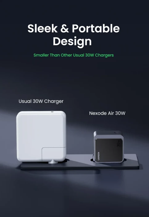 Karikues USB-C UGREEN Nexode S 30W GaN (MPN 35041), gri