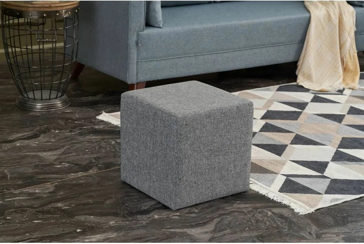 Puf katror, ngjyrë gri, Atelier del Sofa, 40x40x42cm