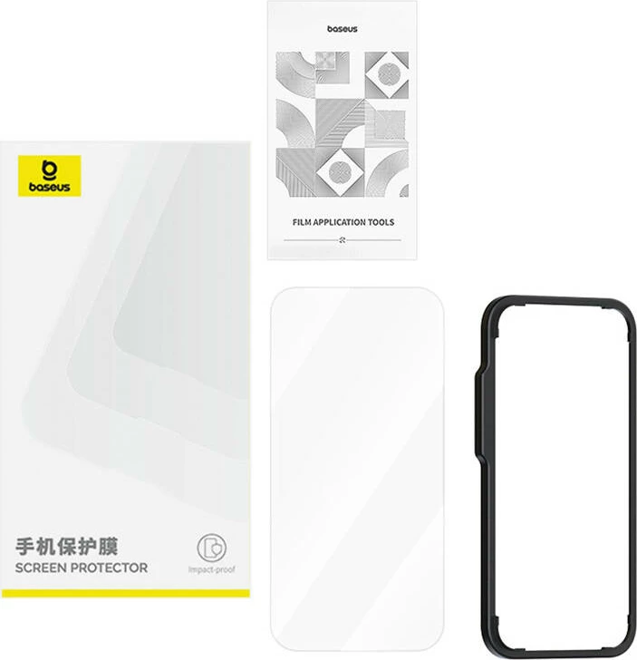 Xham i temperuar Baseus Superior HD për iPhone 11 Pro/X/XS, Transparent, me set pastrimi dhe EasyStick