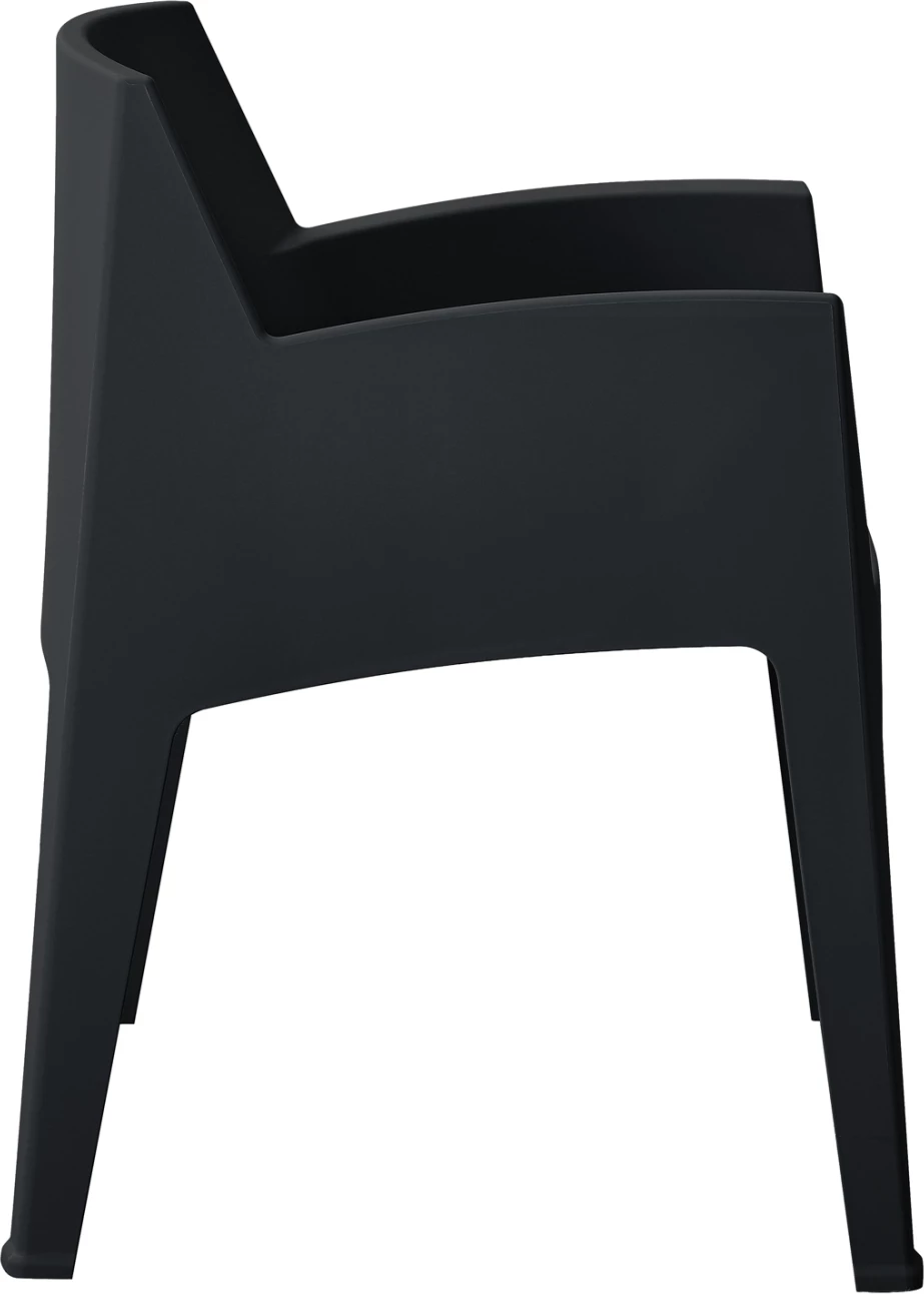 Karrige me krahë prej polipropileni, ngjyrë e zezë, SLEEK FH6370.02, 57x56x82.5cm 8