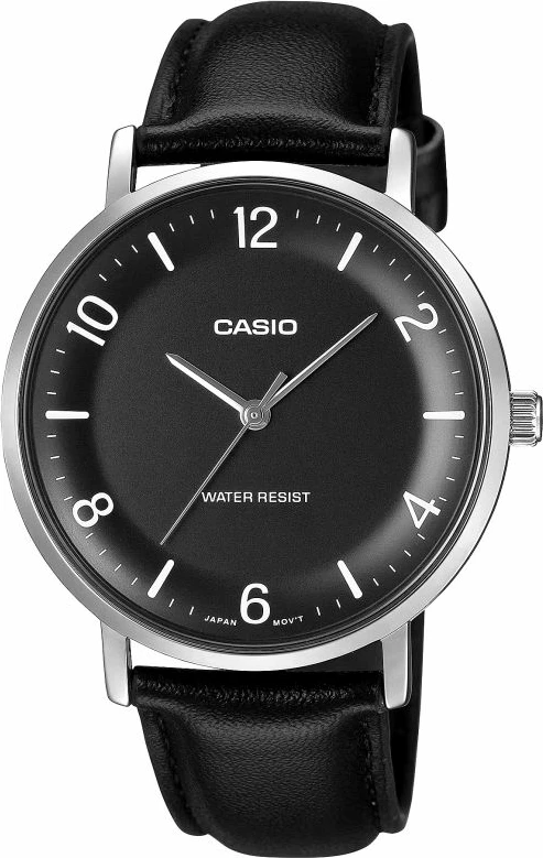 Orë dore për meshkuj Casio, e zezë