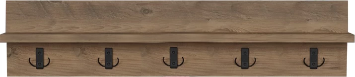 Raft muri Esform, melaminë ngjyrë lisi, 80x11x18cm