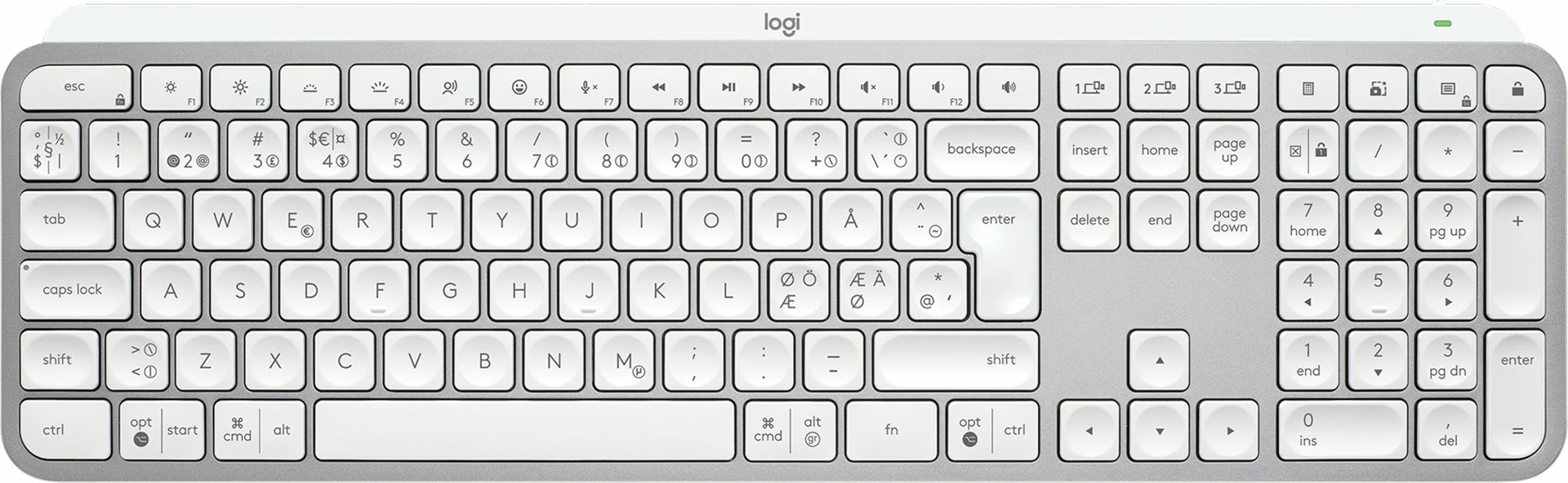 Tastierë Logitech MX Keys S, Bluetooth, pale grey