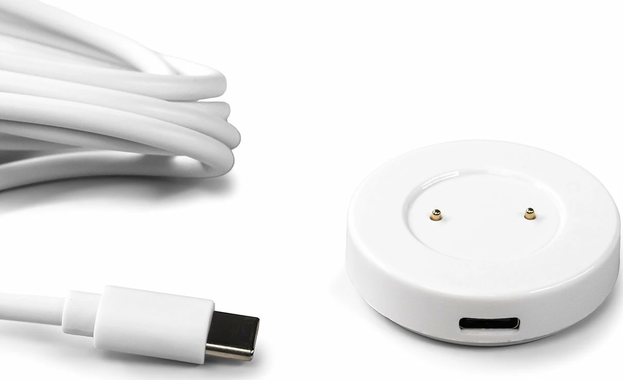 Karikues wireless Hurtel për smartwatch Huawei, magnetik, USB-C, kabllo USB-A–USB-C 1m, i bardhë