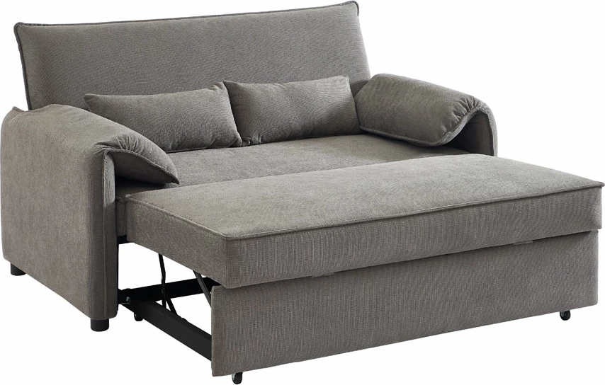 Krevat divan Rubik, 3 vende, ngjyrë gri, 161x84x92