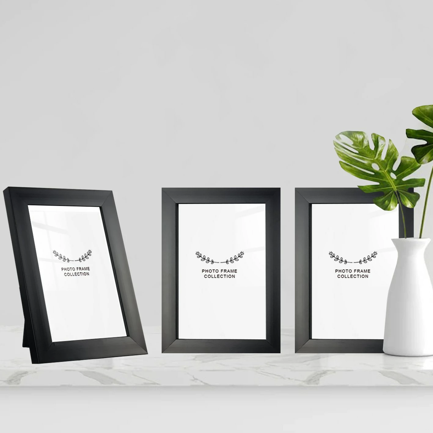 Set kornizash për foto, 3 copë, dizajn Aberto, ngjyrë e zezë, 13x18cm