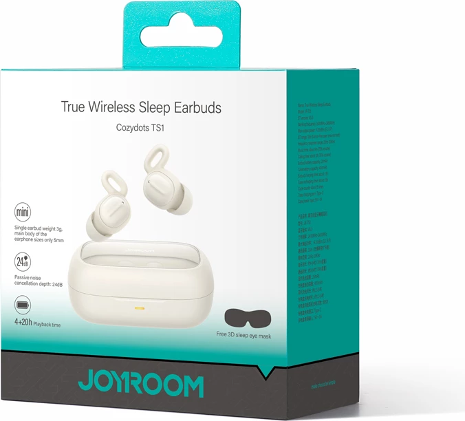 Kufje TWS Joyroom JR-TS1 Cozydots Series, Bluetooth 5.3, anulim zhurme, të bardha