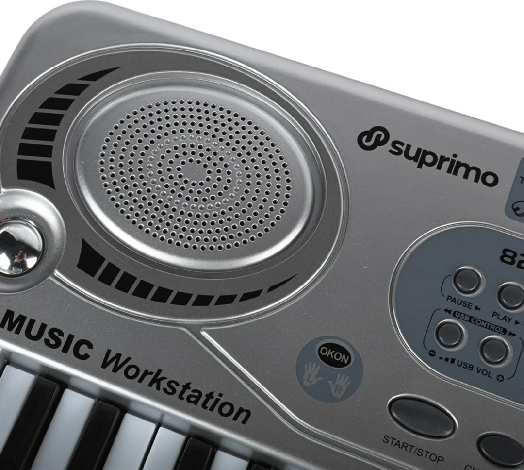 Tastierë SUPRIMO 824 USB me mikrofon, 54 taste, për fëmijë, Gri