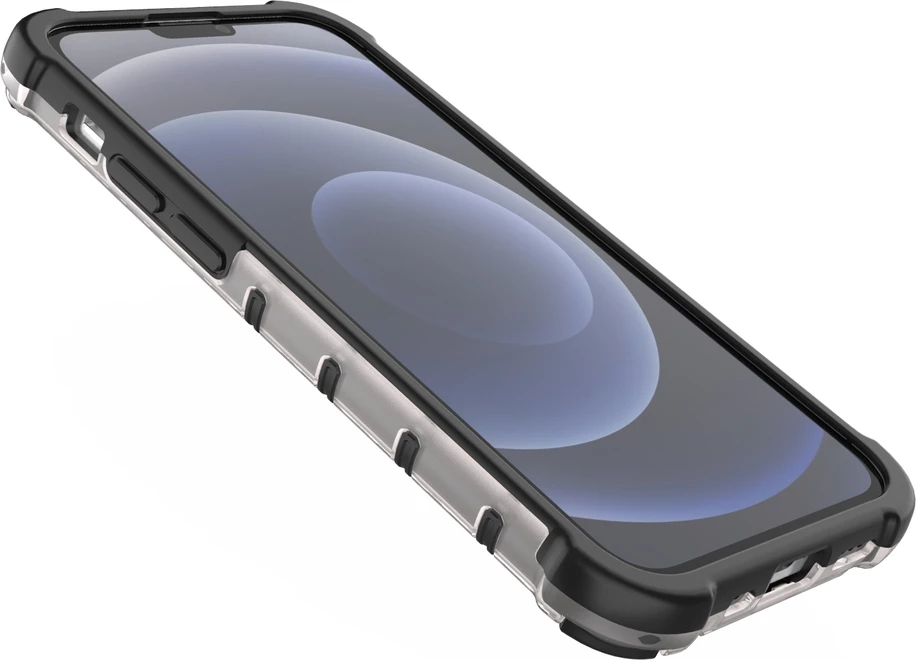 Mbështjellës Hurtel Honeycomb Case për iPhone 13 mini, i zi